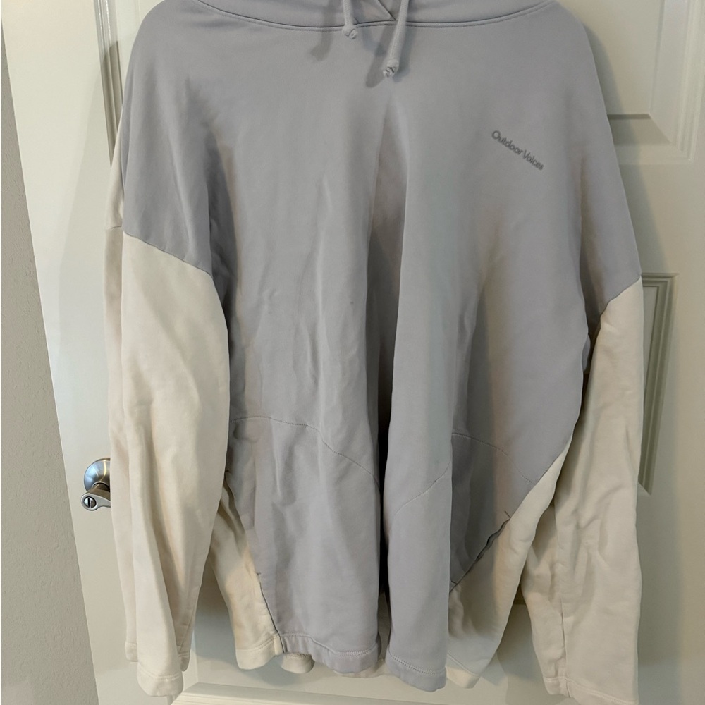 Outdoor Voices Gray and Cream Women’s Sweatshirt